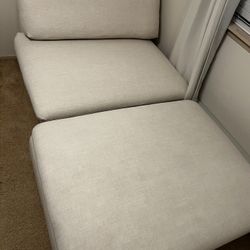 Ashley Furniture Ottoman Tilney Natural Color And Chair