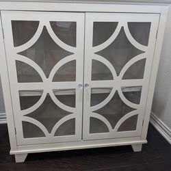 Accent Storage Cabinet With Glass Doors