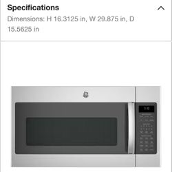 NEW GE Over The Range Microwave 