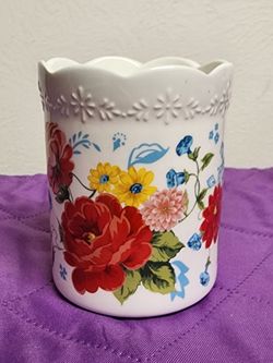 The Pioneer Woman PIONEER SWEET ROSE Ceramic Utensil Holder