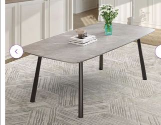 Wayfair  Gray Faux Marble Dining Table
