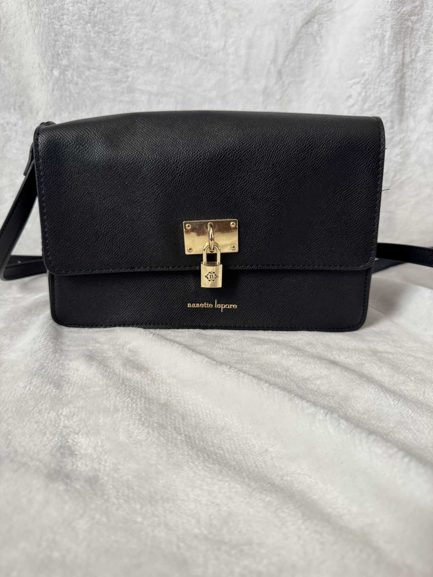 black and gold nanotte lepore purse