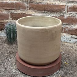 MCM Mid Century Raw Ceramic Planter 60s 70s