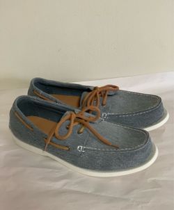 Blue Canvas Boat Shoes