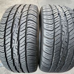 2 USED TIRES DUNLOP 215/55/17