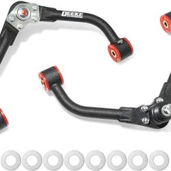 Front Upper Control Arms for 2008-2012 Jeep Liberty KK, 1–4" Lift, Heavy Duty Suspension Arms with Pre-Installed PU Bushings & Ball Joints, Wrinkle Bl