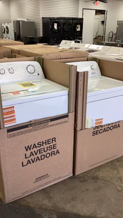 Brand new inbox washer and electric dryer set