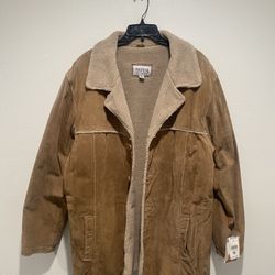 Wilsons Leather Shearling Sherpa Coat Size XL Men