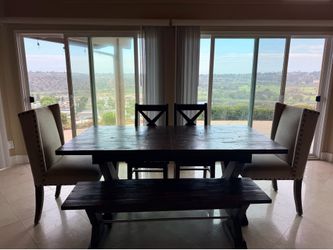 Matching Kitchen Table and Credenza Set