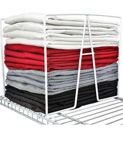Quantity 16 - White Wire Shelf Dividers for Closets on 12" Wire Shelves