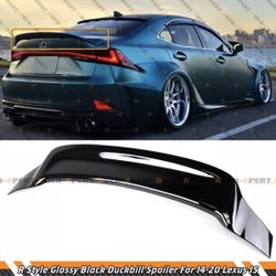 FOR 2014-2020 LEXUS IS200 IS300 IS350 R STYLE GLOSS BLACK HIGHKICK TRUNK SPOILER