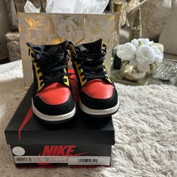 Nike Jordan 1 Mid Black Yellow Orange