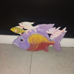 Colorful Tropical Fish Wall Art Decor