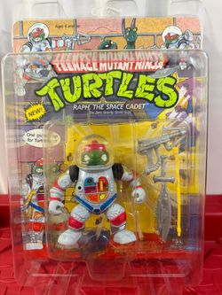 Vintage TMNT Space Raph Unpunched MOC W/Protector