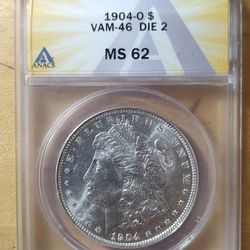 1904-O, Morgan Silver Dollar.       VAM-46.  DIE #2
