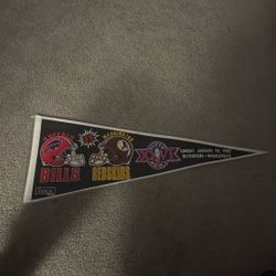 Buffalo Bills Vs Washington Redskins Super Bowl XXVI Pennant