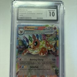 Pokemon Prismatic Evolution Flareon Ex CGC 10 014/131