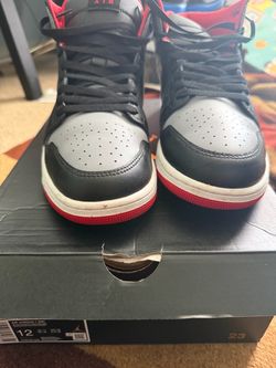 Air Jordan 1 Mid Cement-Fire Red Size 12