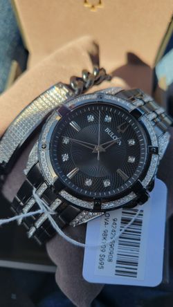 Bulova 98K109 Men's Crystal Watch Set