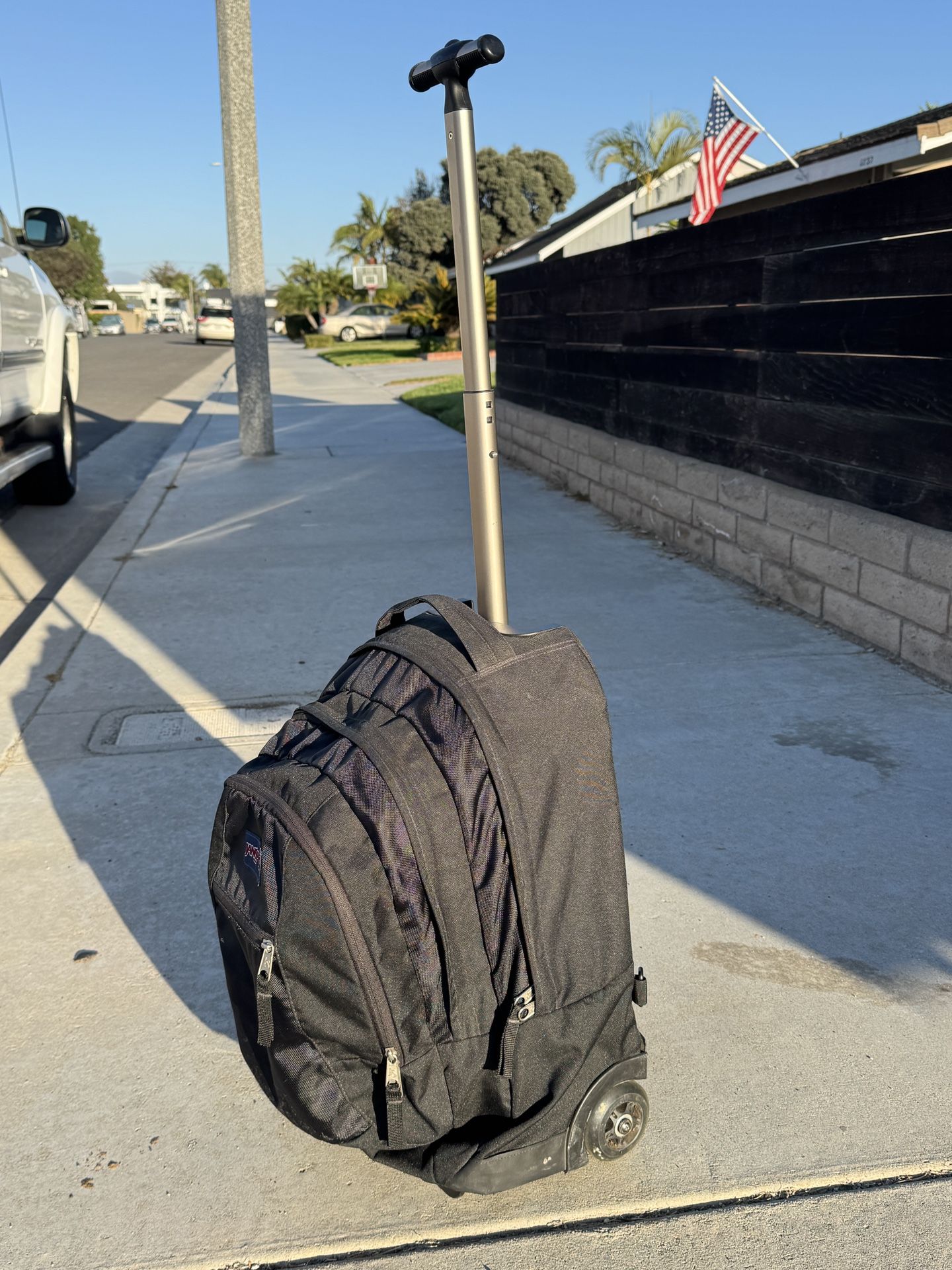 SAVE $100 67% offJansport driver rolling roller backpack wheels laptop bag excellent condition black
