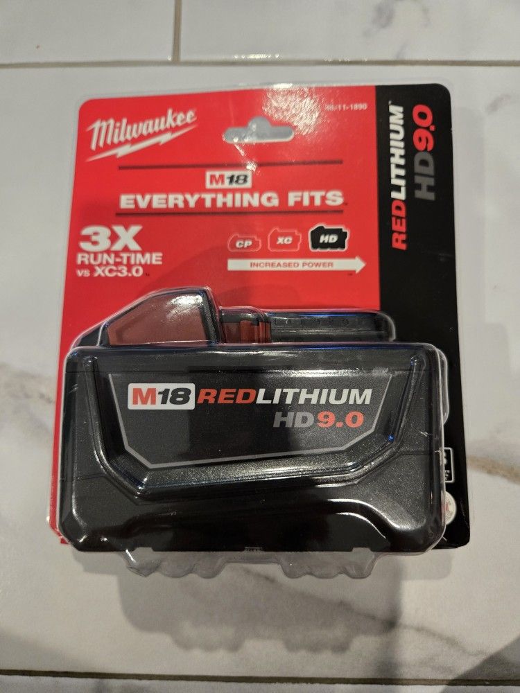 Milwuakee 9.0ah Battery
