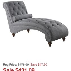 New Chaise Lounge Chair With Pillow (dark Gray)