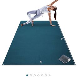 Extra Large Yoga Mat 5x7 Blue 