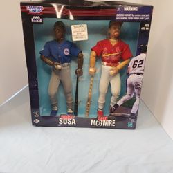 1999 Starting Lineup SAMMY SOSA MARK MCGWIRE 12" Figures Hasbro