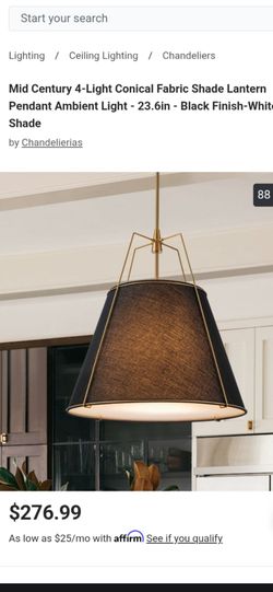 Set of 3- 4-Light Pendant Chandelier