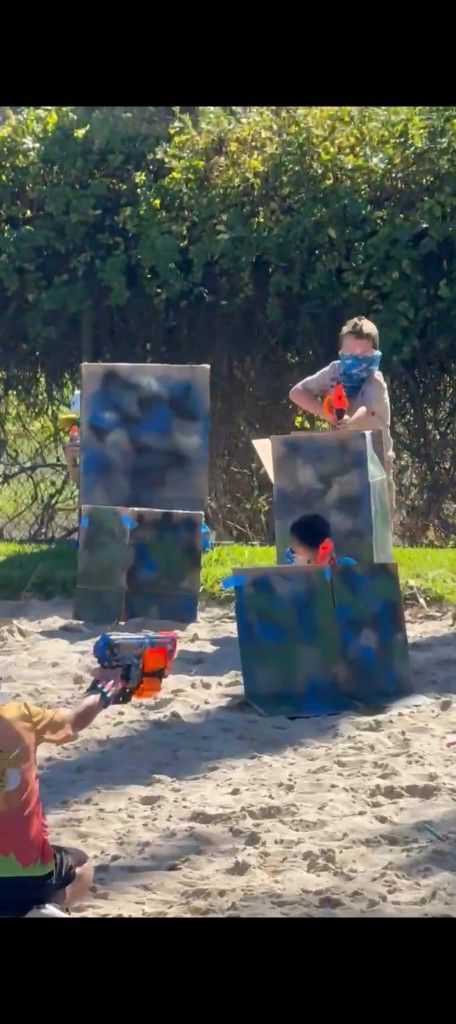 Nerf Gun Party Setup