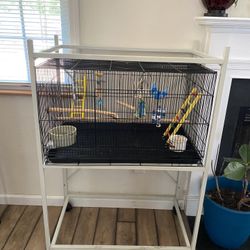  Bird Cage With Rolling Stand