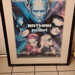 Batman & Robin 1997 movie poster singed