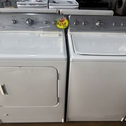 USED MAYTAG SET OF WASHER AND GAS DRYER 