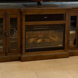 TV Console With Fireplace 