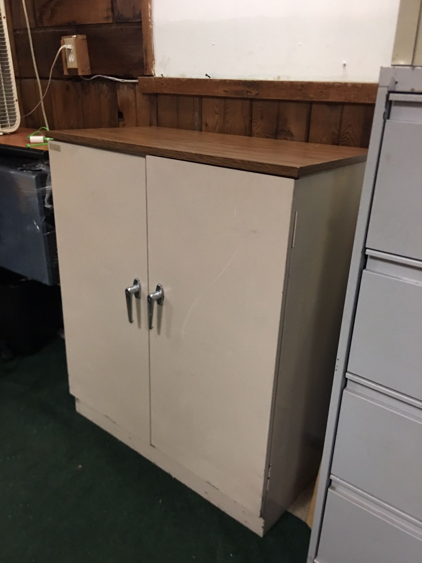 Storage Cabinet. Double door 36” wide 41” Height 18” Depth