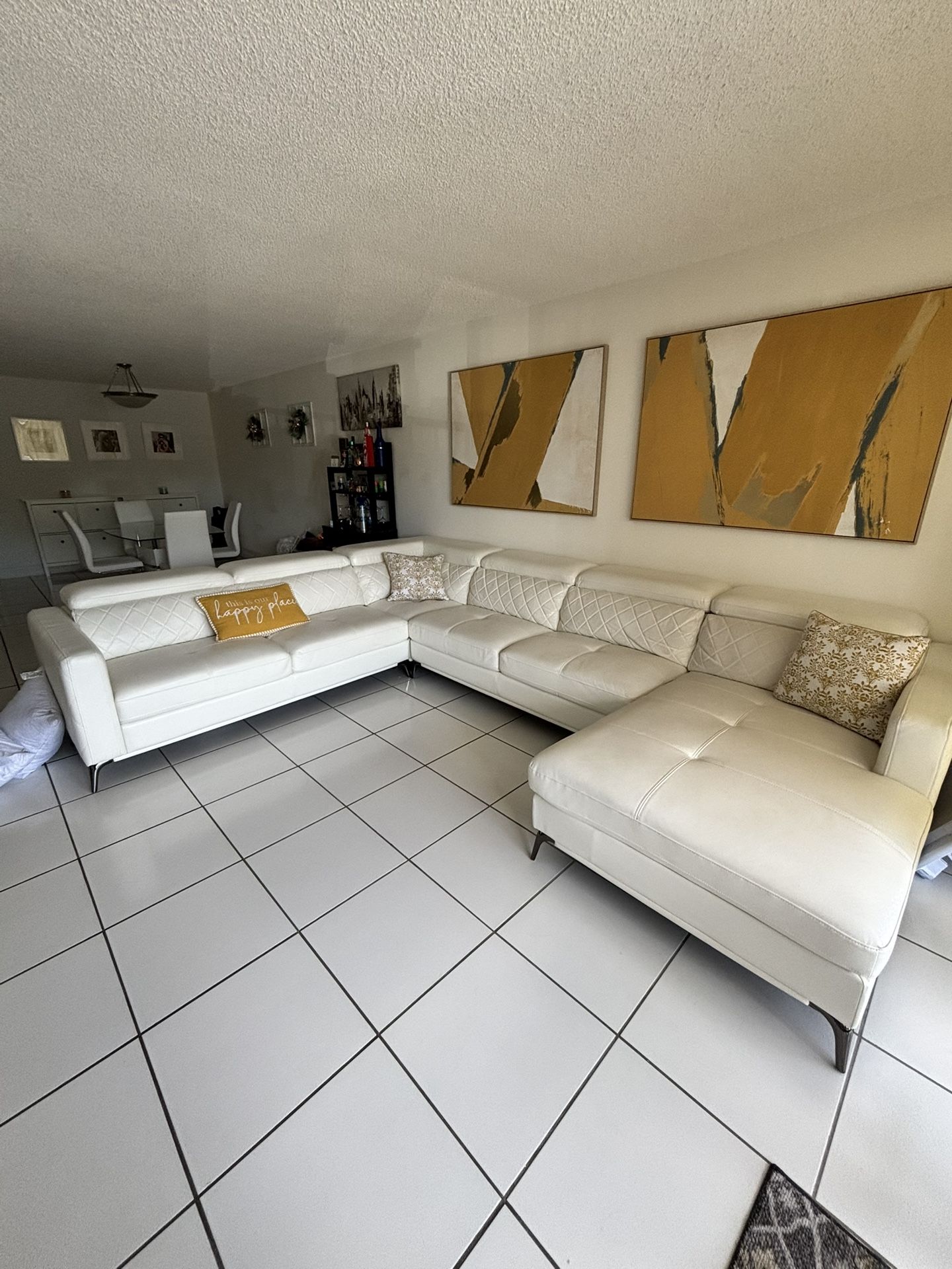 White Leather Couch