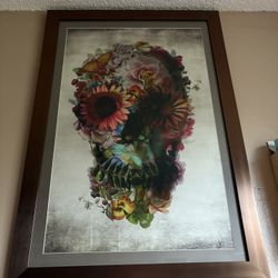 Floral Skull Wall Art