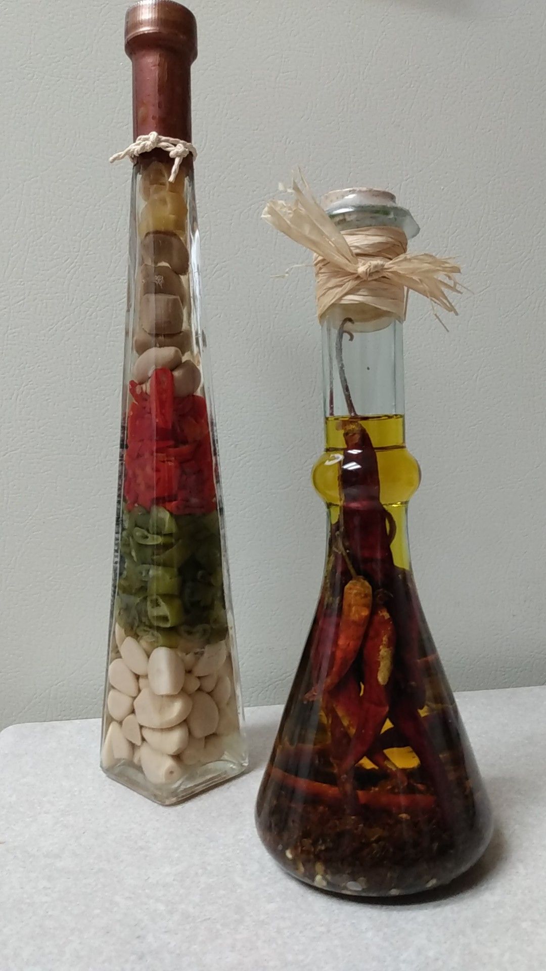 Decorative kitchen vegetable bottles