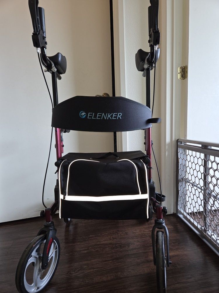 Stand up walker with seat and with Storage  compartment