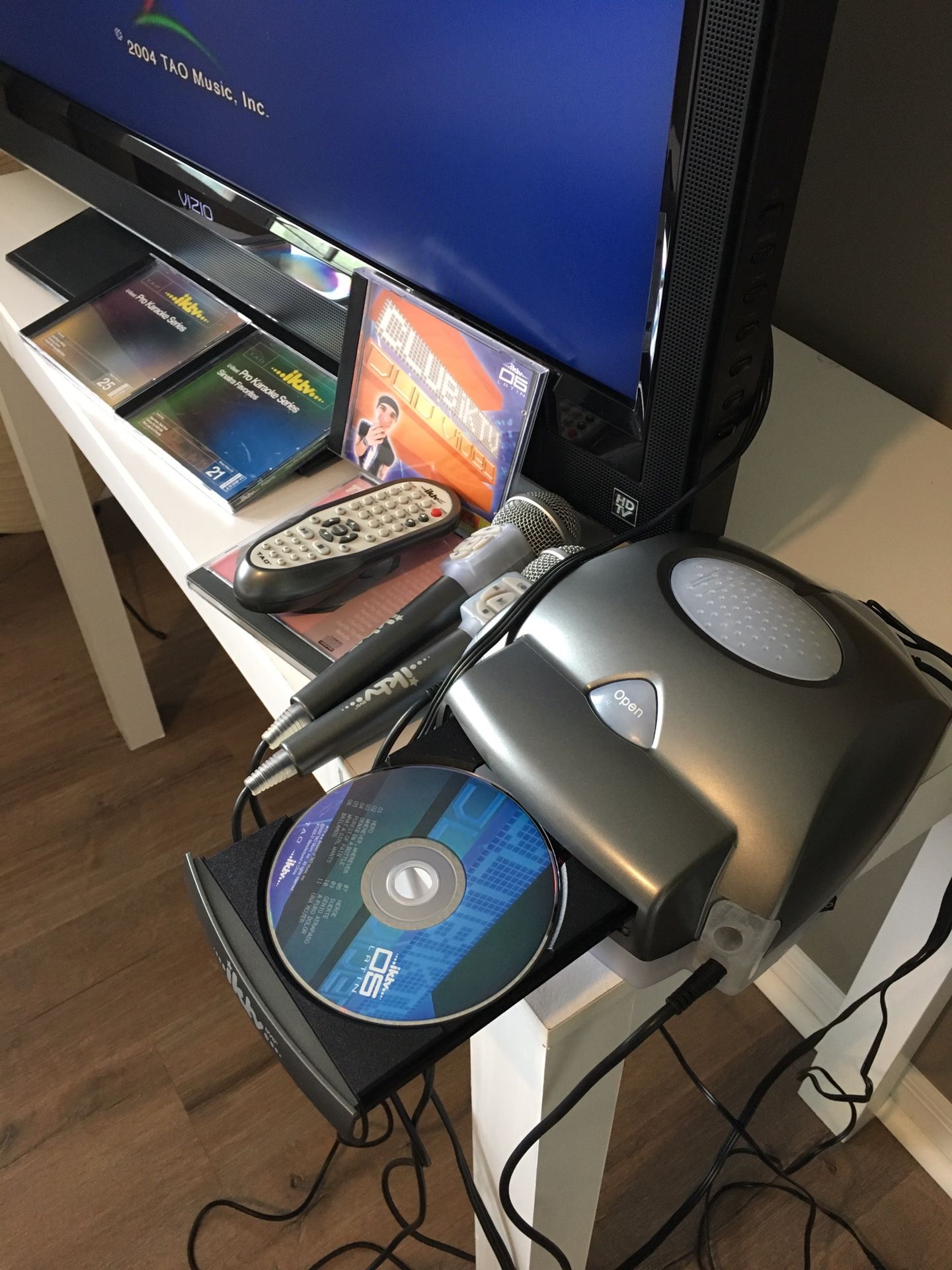 Tao IKTV Karaoke Station w/ Remote, 2 Microphones, 4 Music Video CDs