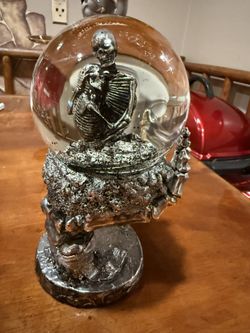 “TIL Death” Skeleton Couple Snow Globe