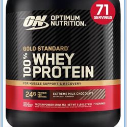 🏋️♂️ Optimum Nutrition Gold Standard 100% Whey Protein (5 LB) – Extreme Milk Chocolate 🍫  💰 $35 Firm (Brand New, Sealed) 📍 Pickup Location: S. Du