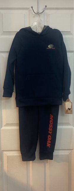 Brand new Boys navy blue camouflage hoodie jogging suit size 10/12 kids