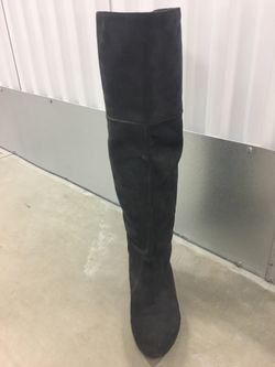 Gianni Bini Suede Gray Leather Boots