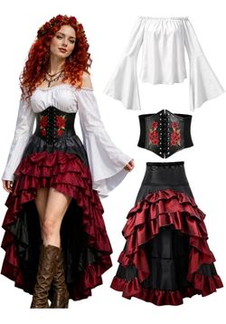 Women's Renaissance Pirate Costume Set size small.