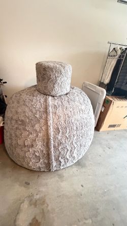 Large Bean Bag Chair with Ottoman
