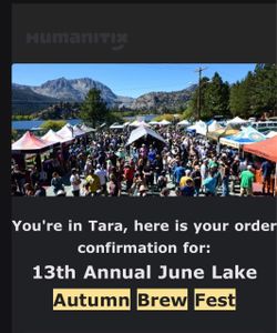 VIP Mammoth Brewfest ticket for sale