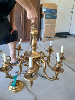 Solid Brass Antique Chandelier