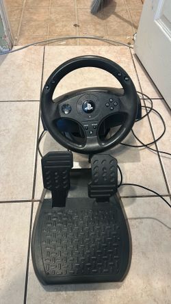 Logitech thrustmaster wheen and pedals.