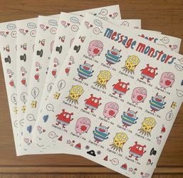 5 sheets message monsters forever stamps